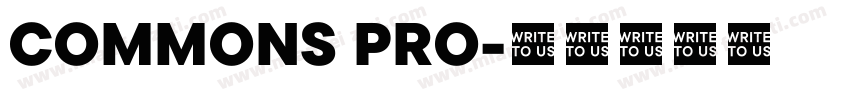 COMMONS PRO字体转换